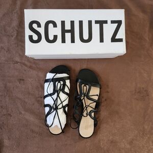 SCHUTZ Brynd Lace-Up Sandal 7.5